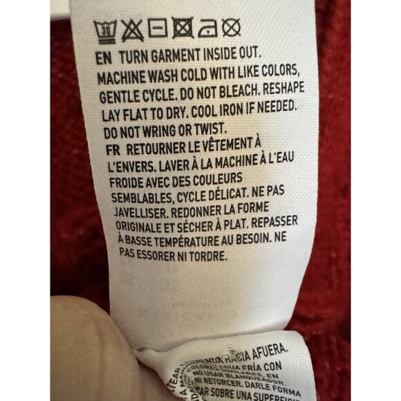 American Eagle Womens XS Retro Red Cropped Button Up Cable Knit Cardigan Sweater - Picture 7 of 7